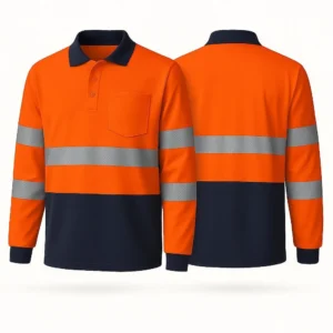 HV-007 Long Sleeve Hi-Vis Polo Shirt