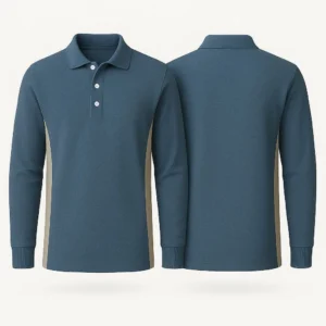 WK-016 Long Sleeve Performance Panel Polo Shirt